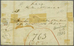 1836 (Sept. 24): Entire letter from Derby Line Vermont to New York, ...