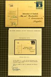 1918/38: Group of 5 parcel cards: Beginning 1918 with a pair of 5 ...