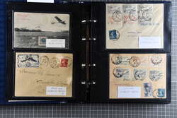 1910/1944: Excellent group of 74 airmail covers, including France, ...