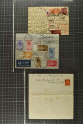 1815/1945 (ca.): Interesting group of over 40 covers and cards, incl. ...