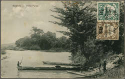 Togo, 1914 (October 21th): 5 c. and 10 c. neatly tied by cds. "ANECHO ...