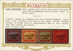 1923 (Jan 2): Tercentenary of the Colony, the unused set of thirteen ...