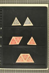 Agency Blue Triangular Stamps 1899: Fine group of 6d. blue and 1s. ...
