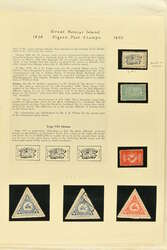 Great Barrier Island Pigeon Post Issues 1898/99: Collection on album ...