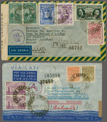 Eastbound Mail from Brazil 1941: PoW mail sent by LATI from Brazil to ...