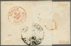 Zürich 6, Type IV, die 39. Marke des Hunderterbogens mit ...