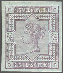 1883 (July 2): 2 s. 6 d. lilac on blued paper, wmk. Anchor, lettered ...