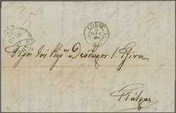 British Protectorate (1815-1864) 1851 (Dec 6): Prepaid entire letter ...