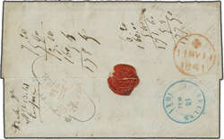 British Protectorate 1815-1864 1841: Cover, second sheet of entire ...