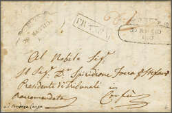 British Protectorate 1815-1864 1835 (May 17/29): Prepaid entire ...