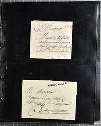 1791/1855: Sammlung von 70 vorphilatelistischen Briefen aus dem ...