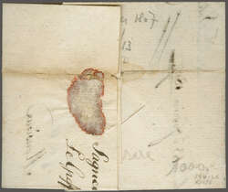 Neuenburg 1807 (17. Feb.): "LA SAGNE", kl. Stabstp. in schwarz auf ...