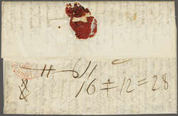 1846 (16. Dez.): "R.TE DE GRUYÈRES", oval gefasster Stabstp. in rot ...