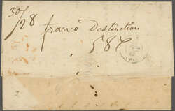 Waadt 1843 (19. Oct.): Frankobrief von Coppet (VD) nach London mit ...