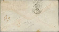 Vereinigte Staaten 1866: 30 Rp. hellzinnober zus. mit 40 Rp. grün ...