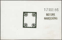 1887: Queen Victoria Jubilee issue, 4 d. black Duty Die Proof, die 1a ...