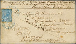 1883 (Feb 1): Soldier's concessionary envelope to London endorsed ...