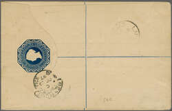 1897 (Oct 27): 2 pi. registration stationery envelope to Beyrouth, ...