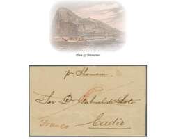 1846 (July 1): Entire letter to Cadiz, endorsed "pr. Phoenicien", ...