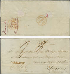 1845 (Sept 23): Outer letter sheet addressed "To the Secretaries of ...