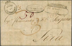 1846 (Aug 22): Prepaid entire letter from Cephalonia to Piraeus ...