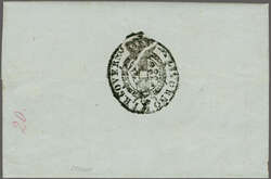1839: Incoming entire from Livorno bearing red ornamental despatch ...
