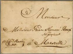 Morocco, 1754: Disinfected entire to Marseille datelined "Saffi", ...