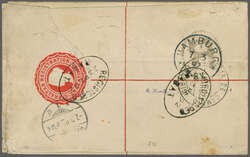 Gibraltar used in Morocco, 1892 (Feb 23): 20 centimos registration ...