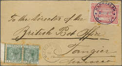 Morocco Local post and Gibraltar used in Morocco, 1897 (June 6): ...