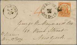 Nevis 1877 (May 12): Cover ex the ´Maynard´ correspondence to New ...