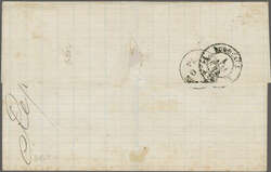 Mauritius used in Seychelles, 1874 (April 8): Folded cover to ...