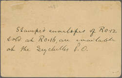 1915 (July 14): 6 c. blue postal stationery card, the outward section ...