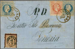 Austrian Post Offices in Albania 1870 (Sept 17): Outer letter sheet ...