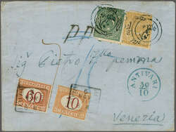 Ottoman Post Offices in Albania, 1871 (Oct): Outer letter sheet to ...