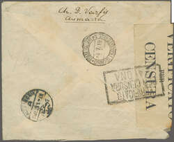 Italian Post Offices in Albania 1919 (July 1): Censored mourning ...