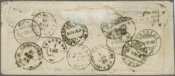 1868 (June 26): Envelope to Poste Restante, Montreux, Switzerland ...