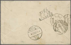 1869 (June 1): Envelope to Poste Restante, Interlaken, Switzerland ...