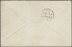 Maritime Mail 1871 (Feb 21): Envelope to Wales franked Napoleon ...