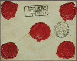 Dahomey 1898 (July 5): Value Declared for 600 francs on 15 c. postal ...
