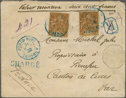 Dahomey 1902 (March 31) : Insured Envelope for 200 francs to France ...