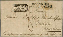 Guadeloupe, 1825 (Aug 18): Entire to Morbihan with octagonal ...