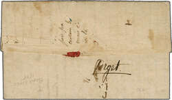 Guadeloupe, 1825 (Aug 18): Entire to Morbihan with octagonal ...