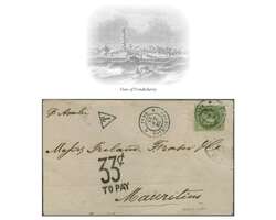 French India 1880 (Oct 13): Wrapper to Mauritius franked with General ...
