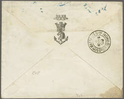 Indochina 1899 (Feb 6): Printed envelope with MM Anchor emblem of the ...
