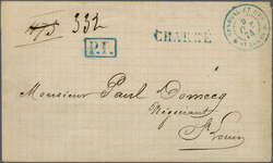 Senegal 1874 (Oct 9): Stampless outer letter sheet used within St. ...