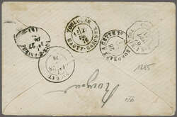 Senegal 1876 (Dec 12): Envelope to Saurat, France franked with ...