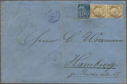 Senegal, 1884 (April 18): Envelope to Hamburg, Germany, franked ...