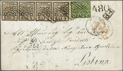 Stato Pontificio 1859 (Sept 20): Part entire without sideflaps to ...