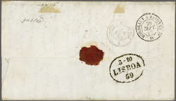 Stato Pontificio 1859 (Sept 20): Part entire without sideflaps to ...