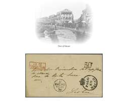 Macao, 1876 (Nov 21): Envelope to Lisbon, showing superb strike of ...